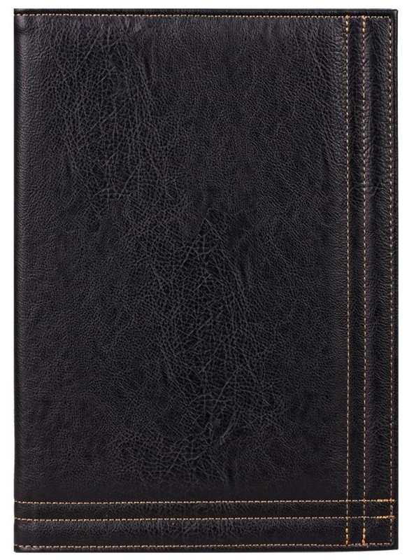 Папка адресная OfficeSpace, А4, кожзам, с отстрочкой, черный