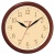 Часы настенные ход плавный, Troyka 21234287, круглые, 24*24*3, коричневая рамка