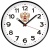 Часы настенные ход плавный, Troyka 77770732, круглые, 30*30*5, черная рамка