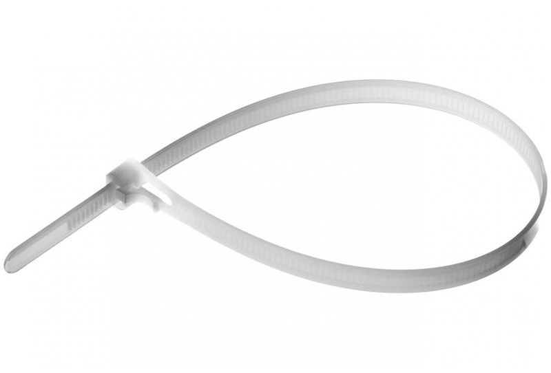 Стяжка (хомут) нейлоновая Smartbuy, 3,6*300, 100шт., белый