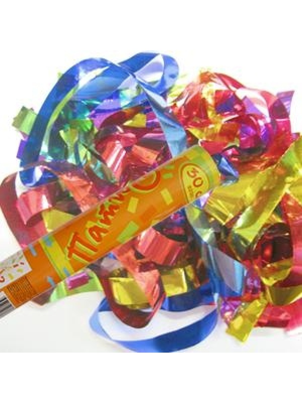 Хлопушка пневматическая ПатиБум, 30см, в пластиковой тубе, фольгированное конфетти