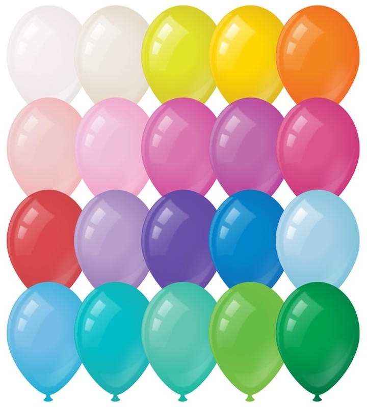 Воздушные шары,  100шт., М12/30см, MESHU, пастель, 20 цветов ассорти