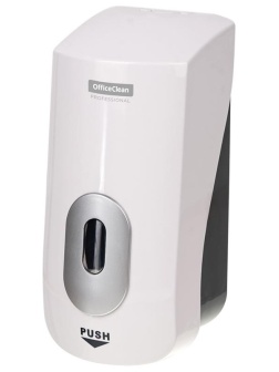 Диспенсер для жидкого мыла OfficeClean Professional, механический, белый, наливной, пенный, 1л