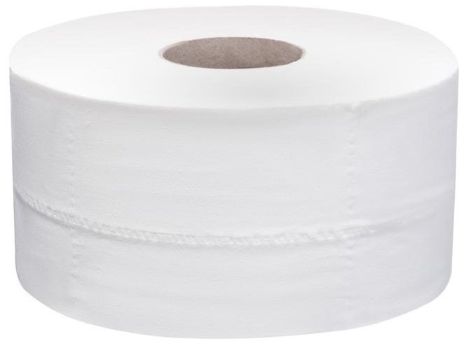 Бумага туалетная Focus Mini Jumbo (T2), 2 слойн, 170м/рул., тиснение, белая, 12 шт.