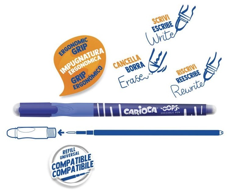 Ручка гелевая стираемая Carioca 