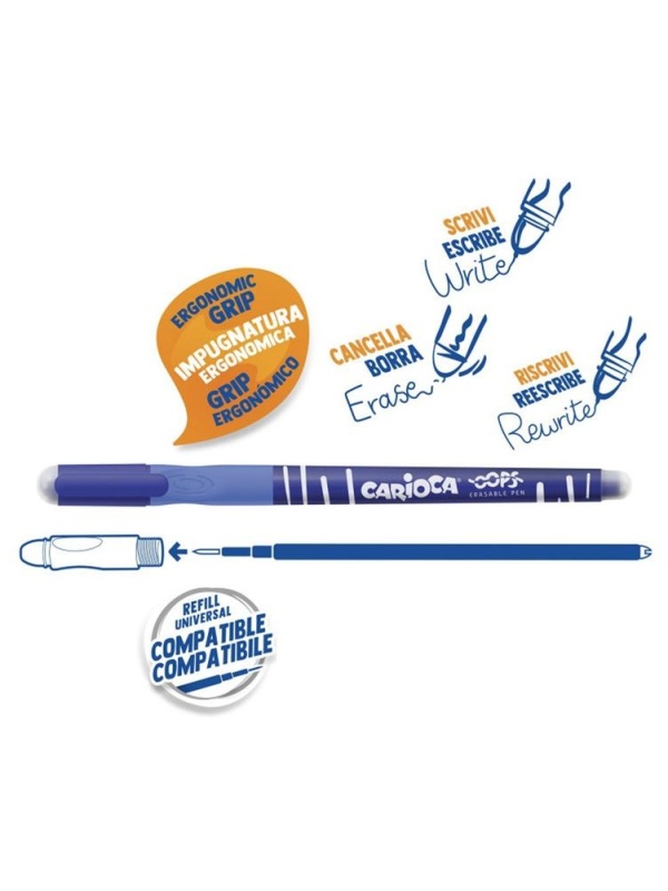 Ручка гелевая стираемая Carioca 