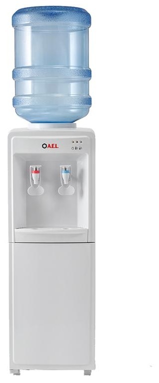Кулер для воды напольный AEL LD-AEL-718C, нагрев/охлаждение электрон., со шкафом, белый