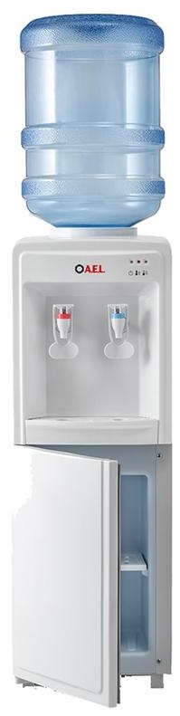 Кулер для воды напольный AEL LD-AEL-718C, нагрев/охлаждение электрон., со шкафом, белый