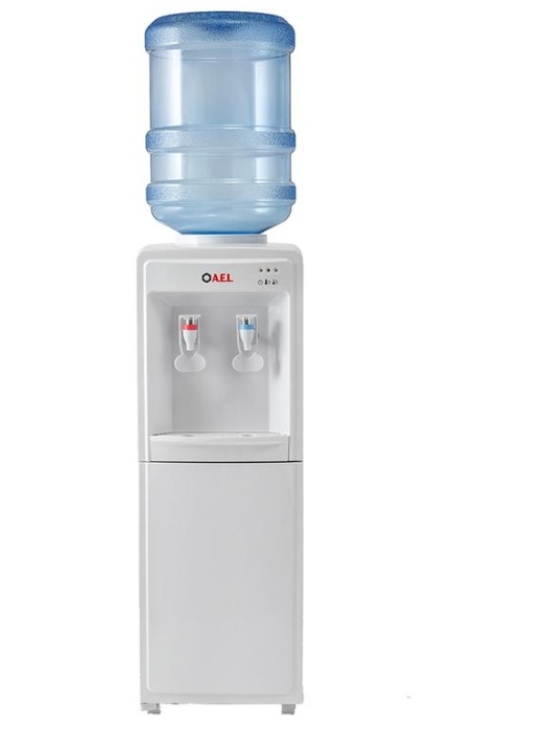 Кулер для воды напольный AEL LD-AEL-718C, нагрев/охлаждение электрон., со шкафом, белый