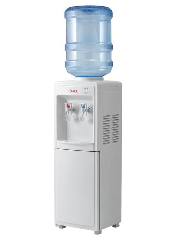 Кулер для воды напольный AEL LD-AEL-718C, нагрев/охлаждение электрон., со шкафом, белый