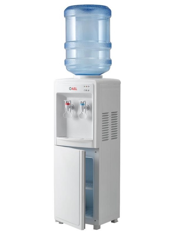 Кулер для воды напольный AEL LD-AEL-718C, нагрев/охлаждение электрон., со шкафом, белый