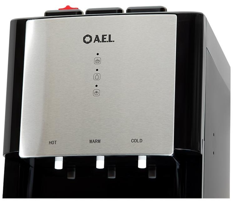 Кулер для воды напольный AEL LD-AEL-811a, нагрев/охлаждение электрон., нижняя загрузка бутыли, черный