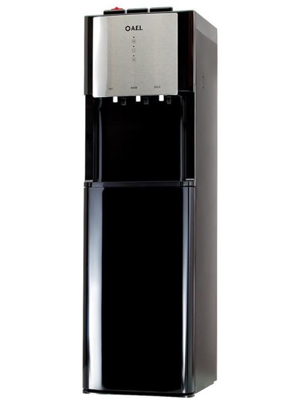 Кулер для воды напольный AEL LD-AEL-811a, нагрев/охлаждение электрон., нижняя загрузка бутыли, черный