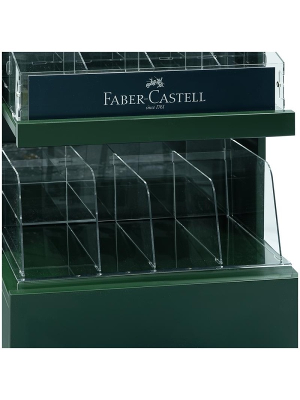 Стойка Faber-Castell деревянная с пластиковыми дисплеями, В 1800* Ш 500 *Г 300