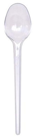 Ложки одноразовые чайные OfficeClean, набор 48шт., ПС, прозрачные, 12,8см