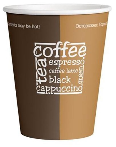 Стаканы одноразовые OfficeClean 150мл, набор 100шт., бумажные однослойные, с печатью, хол/гор