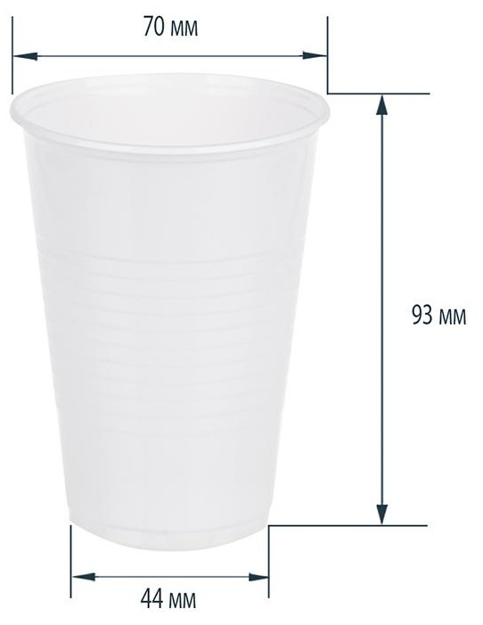 Стаканы одноразовые OfficeClean 200мл, набор 100шт., бюджет, ПП, белые, хол/гор
