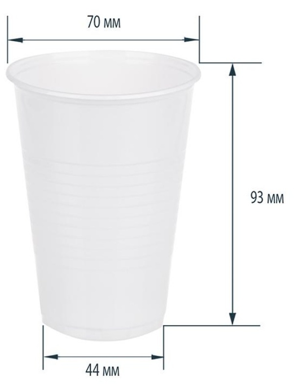 Стаканы одноразовые OfficeClean 200мл, набор 100шт., бюджет, ПП, белые, хол/гор