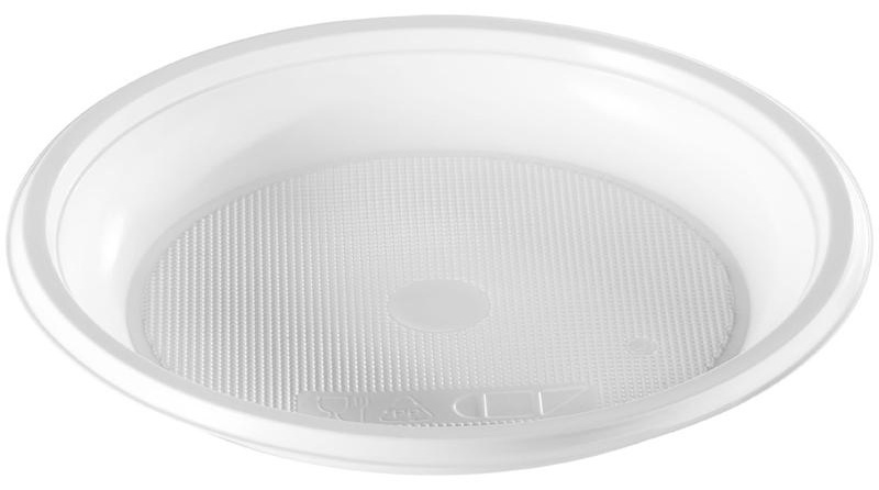 Тарелки одноразовые десертные OfficeClean, набор 100шт., ПП, белые, 16,5см