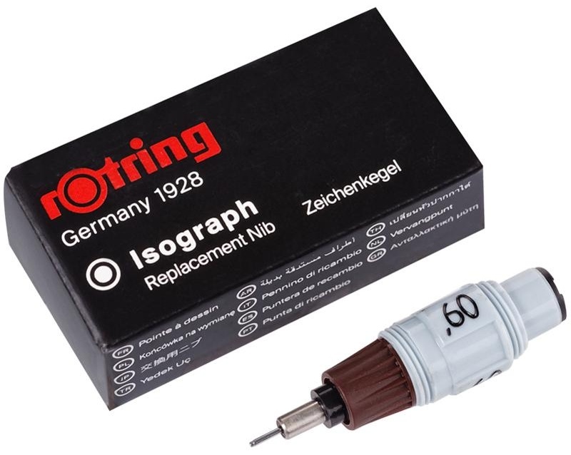 Пишущий элемент для изографа Rotring 0,6мм, картон. упаковка