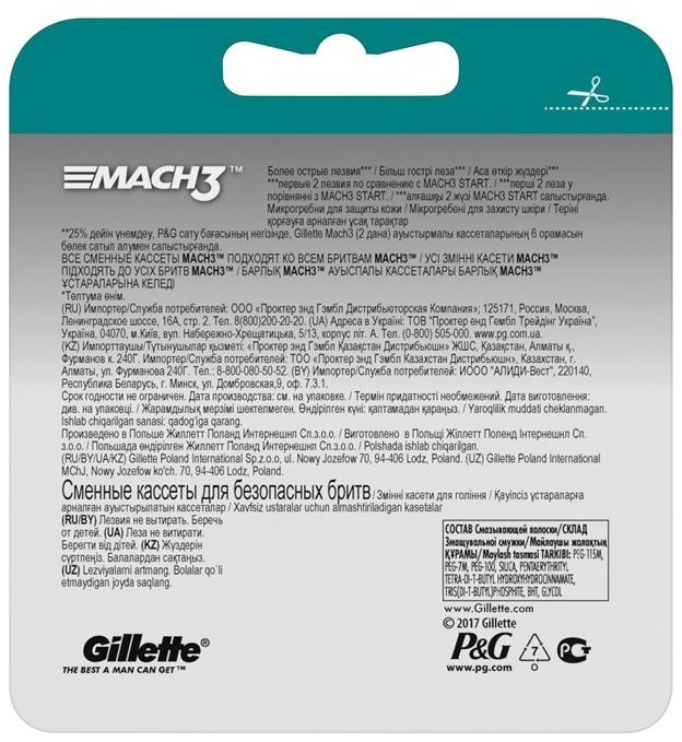 Кассеты для бритья сменные Gillette 