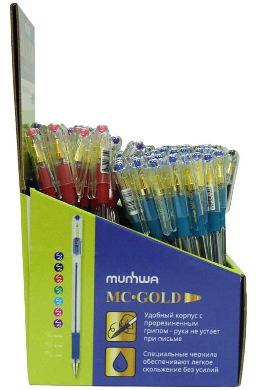 Картонный дисплей Munhwa для ручек MC Gold (Ш17см*Г14см*В25см), 6 ячеек