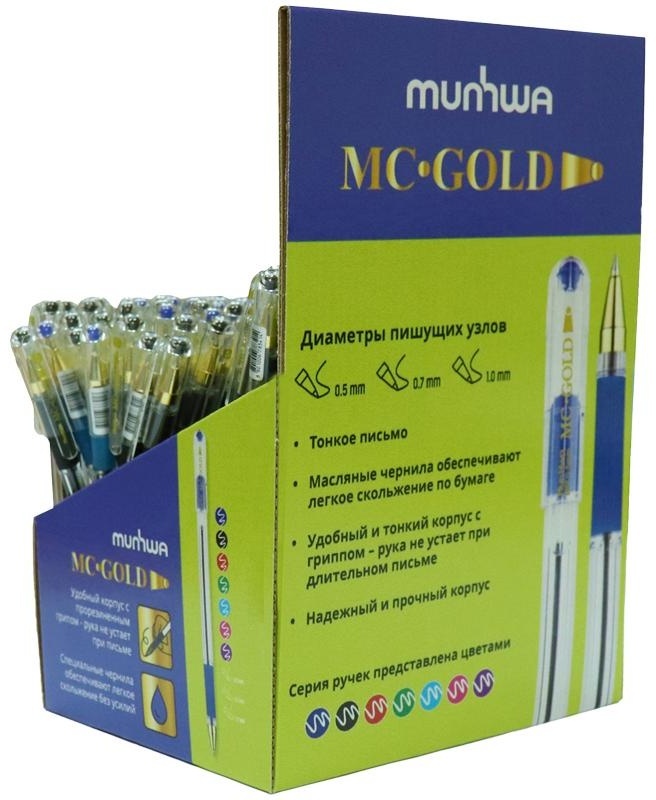 Картонный дисплей Munhwa для ручек MC Gold (Ш17см*Г14см*В25см), 6 ячеек
