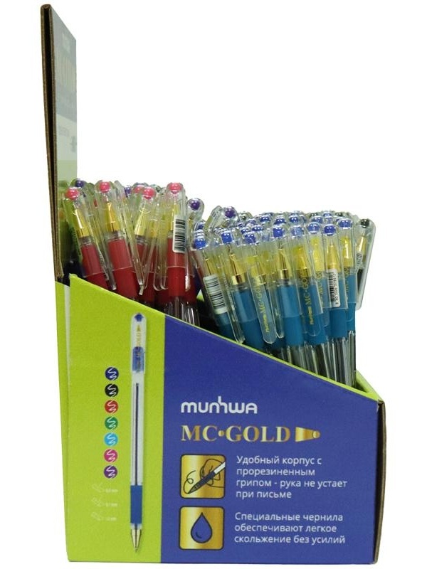 Картонный дисплей Munhwa для ручек MC Gold (Ш17см*Г14см*В25см), 6 ячеек