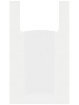 Пакет-майка OfficeClean, ПНД, 28+14*50см, 12мкм, белый