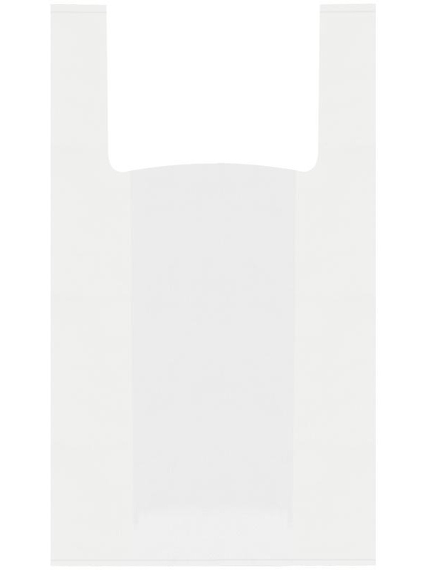 Пакет-майка OfficeClean, ПНД, 28+14*50см, 12мкм, белый