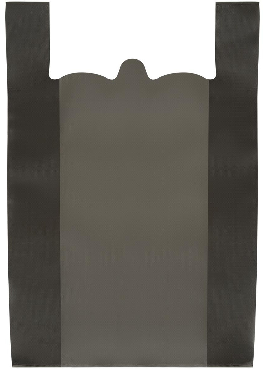 Пакет-майка OfficeClean, ПНД, 37,5+14*57см, 20мкм, черный