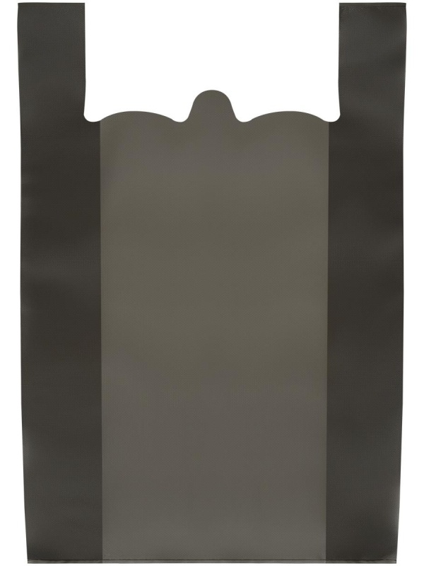 Пакет-майка OfficeClean, ПНД, 37,5+14*57см, 20мкм, черный