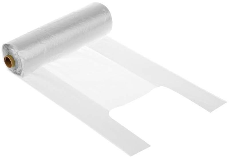 Пакет-майка OfficeClean, ПНД, 25+12*45см, 10мкм, рулон на втулке, 200шт., прозрачный