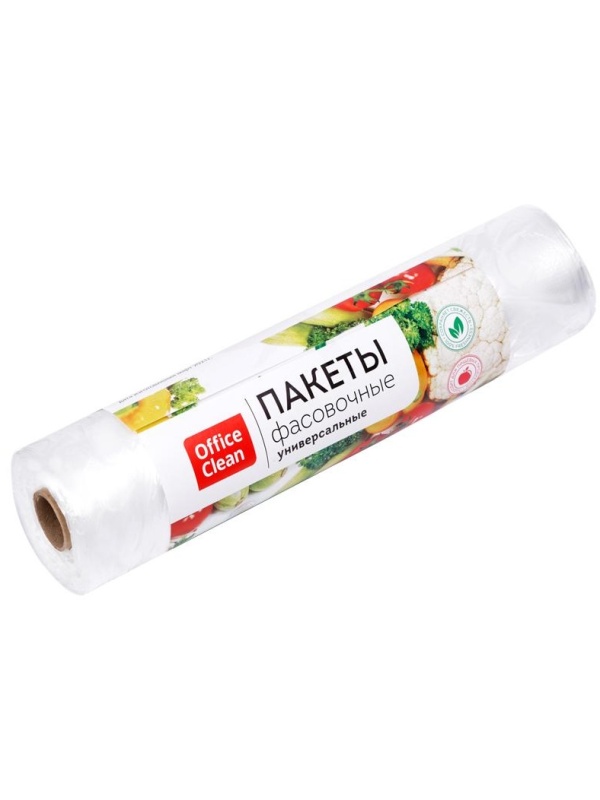 Пакеты фасовочные OfficeClean, ПНД, 30*40см, 8мкм, рулон на втулке, 500шт.