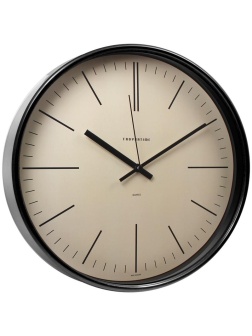 Часы настенные ход плавный, Troyka 77770742, круглые, 30*30*5, черная рамка