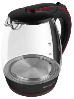 Чайник электрический Scarlett SC-EK27G71, 1,8л, 2200Вт, с подсветкой, стекло/пластик