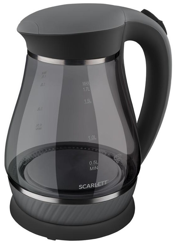 Чайник электрический Scarlett SC-EK27G86, 1,7л, 2200Вт, с подсветкой, стекло/пластик