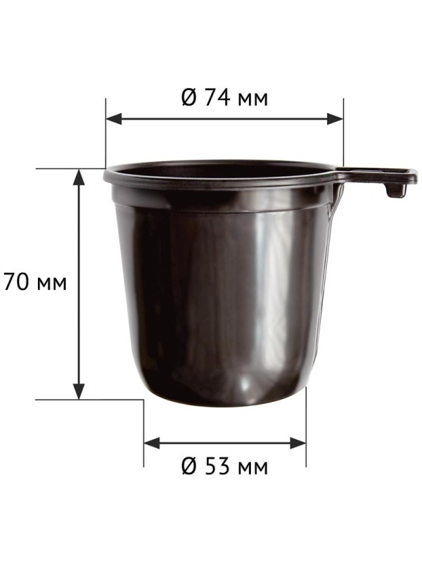 Чашки одноразовые для кофе OfficeClean 200мл, набор 50шт., бюджет, ПП, коричневые, хол/гор