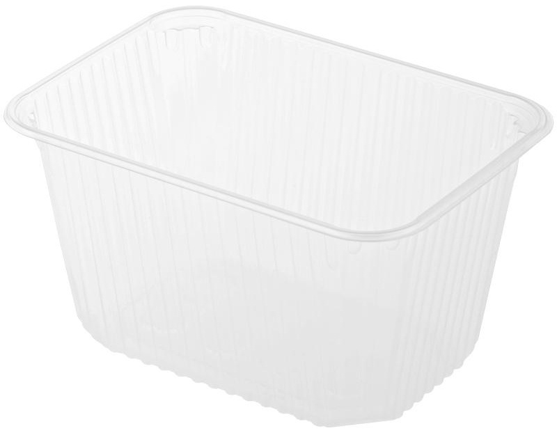 Контейнеры одноразовые OfficeClean 1500мл, набор 100шт., без крышек, 186*132*102мм, ПП, прозрачные