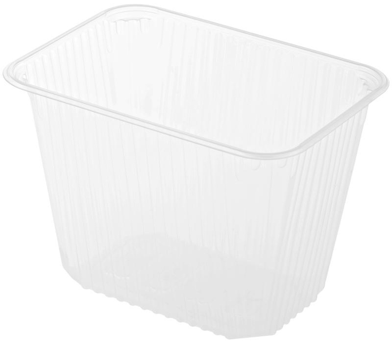 Контейнеры одноразовые OfficeClean 2000мл, набор 100шт., без крышек, 186*132*134мм, ПП, прозрачные