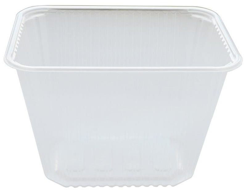 Контейнеры одноразовые OfficeClean 2000мл, набор 100шт., без крышек, 186*132*134мм, ПП, прозрачные