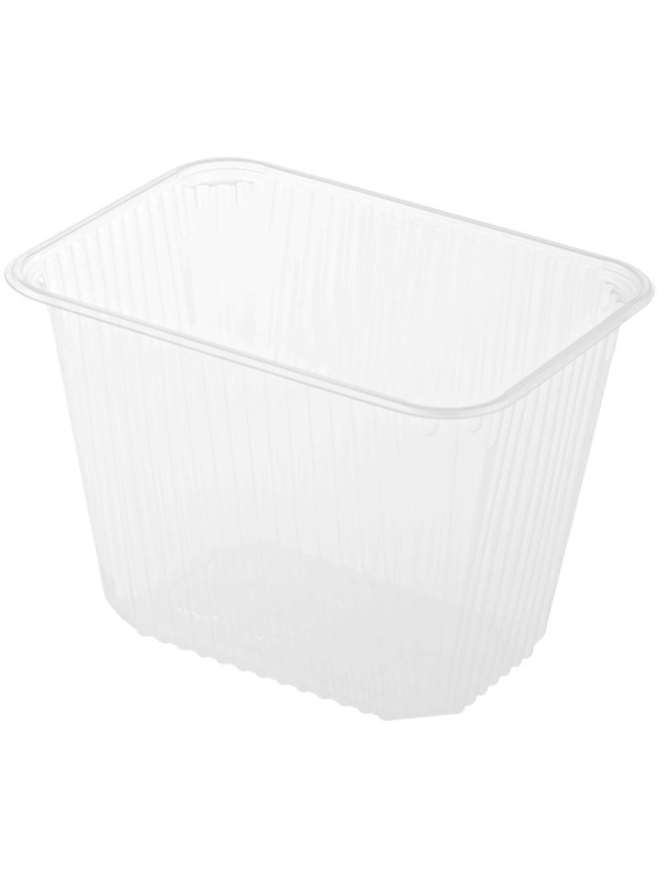 Контейнеры одноразовые OfficeClean 2000мл, набор 100шт., без крышек, 186*132*134мм, ПП, прозрачные