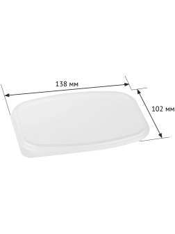 Крышки для одноразовых контейнеров OfficeClean 138*102*5мм, набор 100шт., ПП, прозрачные