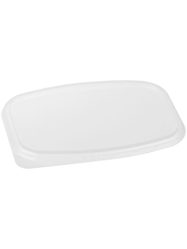 Крышки для одноразовых контейнеров OfficeClean 138*102*5мм, набор 100шт., ПП, прозрачные