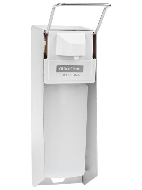 Диспенсер для жидкого мыла OfficeClean Professional, локтевой, белый, наливной, 0,5л
