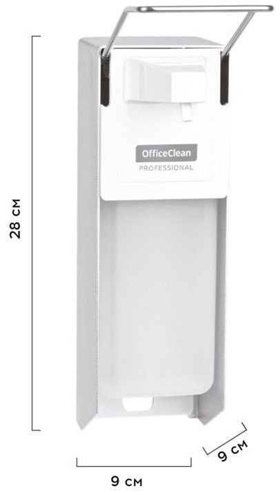 Диспенсер для жидкого мыла OfficeClean Professional, локтевой, белый, наливной, 1л