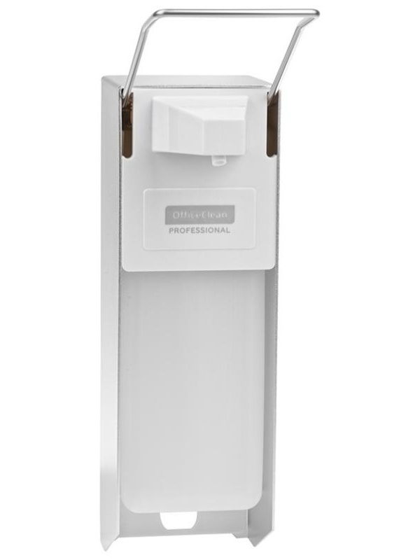 Диспенсер для жидкого мыла OfficeClean Professional, локтевой, белый, наливной, 1л