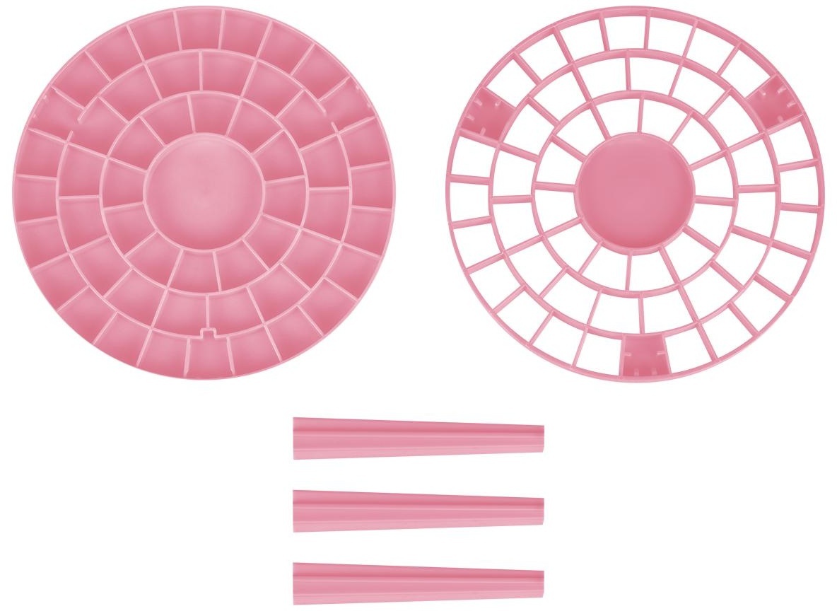 Подставка для кистей СТАММ, пластик, розовая