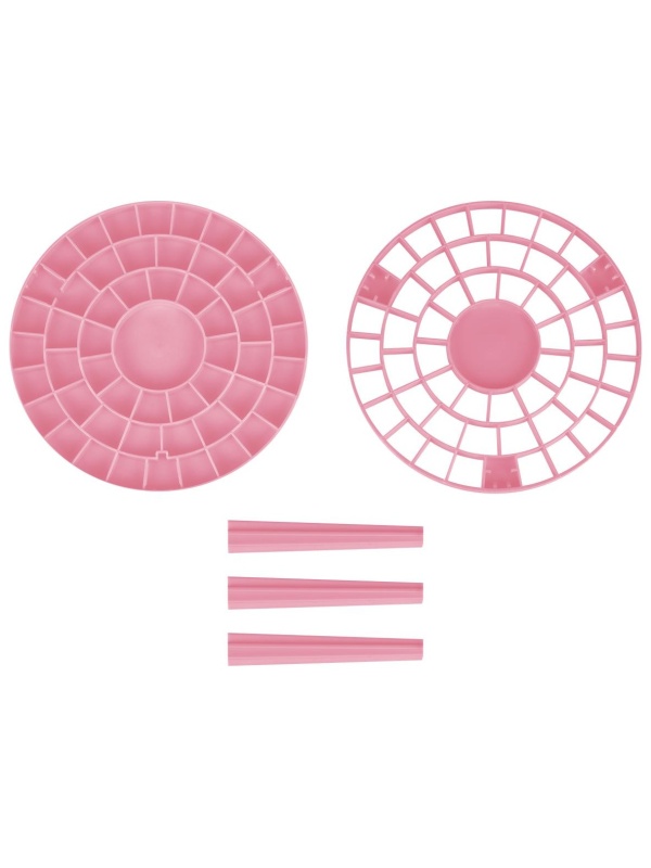 Подставка для кистей СТАММ, пластик, розовая