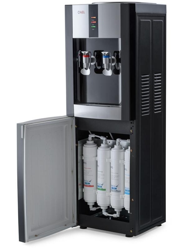 Пурифайер для воды напольный AEL LD-AEL-47s, нагрев/охлаждение, серебристый, черный